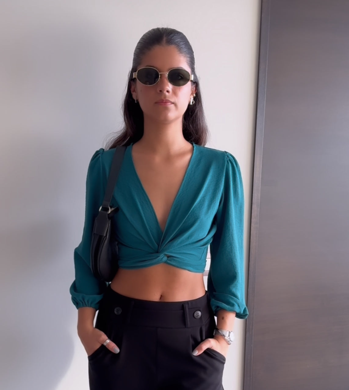 BLUSA ARONA TURQUESA