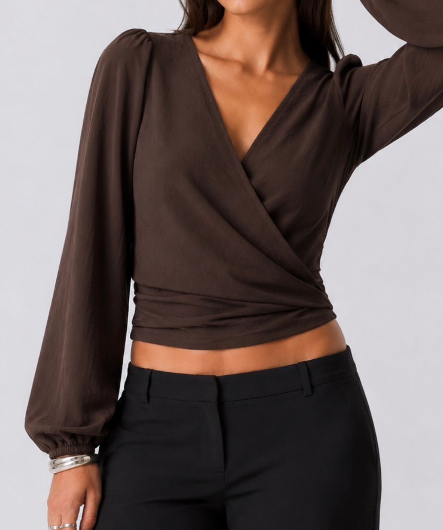 BLUSA MARÍA CHOCOLATE