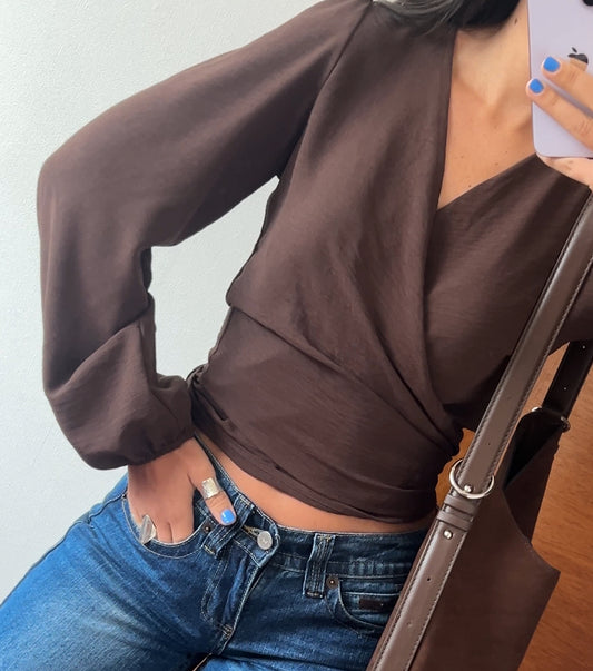 BLUSA MARÍA CHOCOLATE