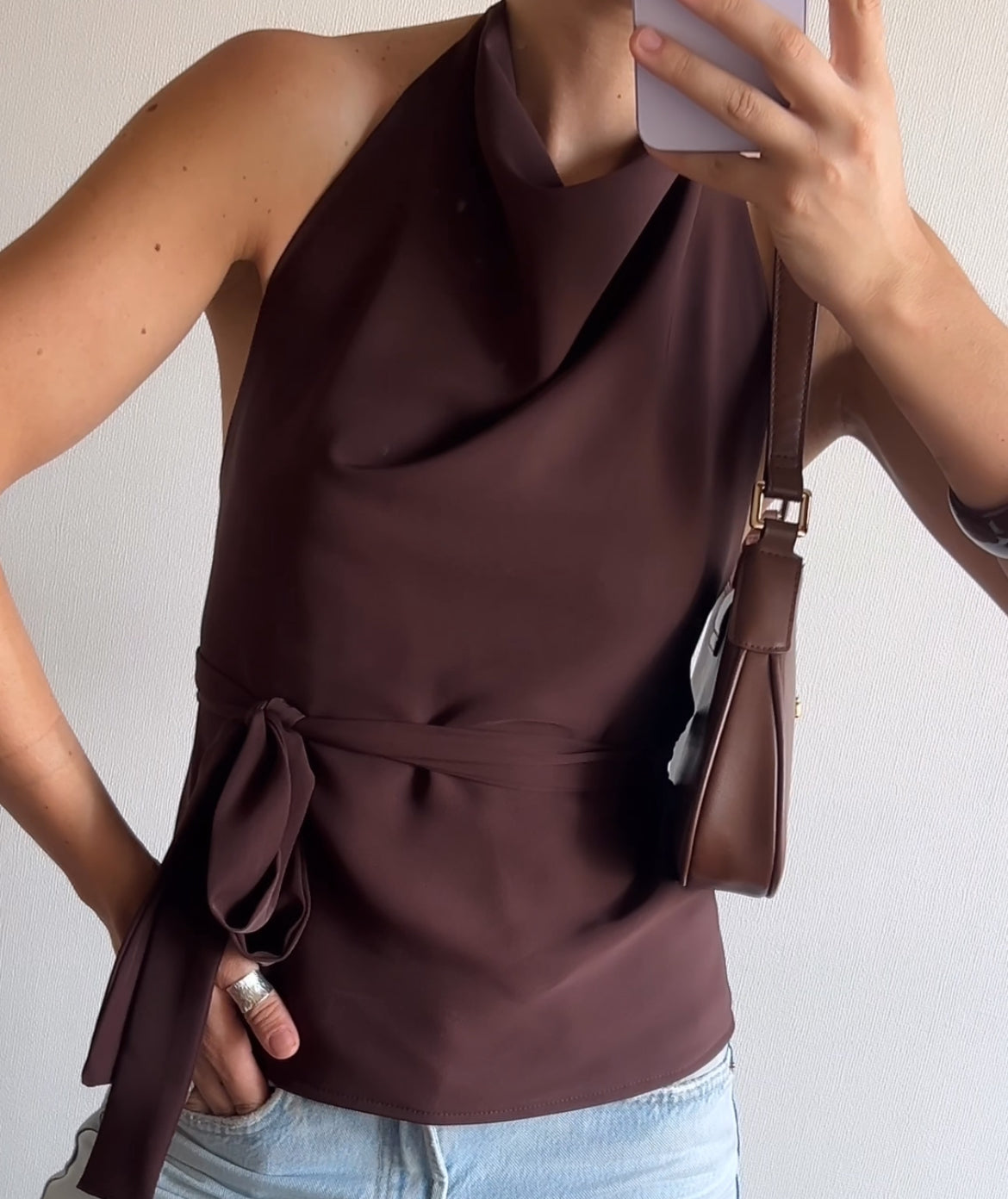 BLUSA MILAN MARRÓN