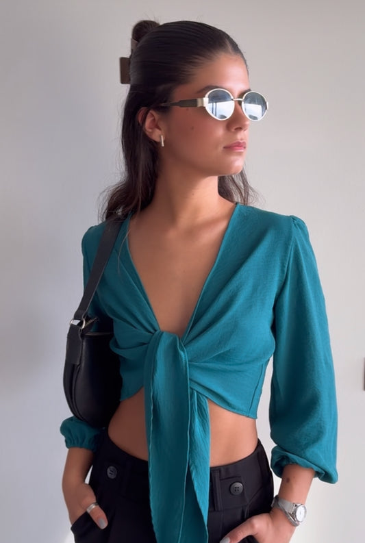 BLUSA ARONA TURQUESA