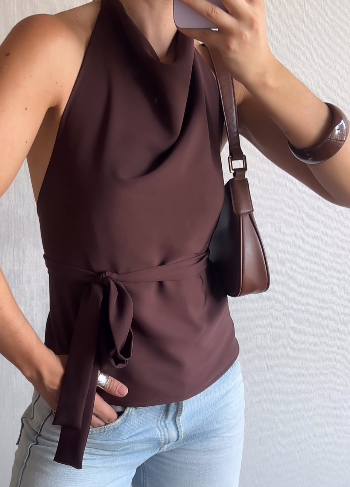 BLUSA MILAN MARRÓN