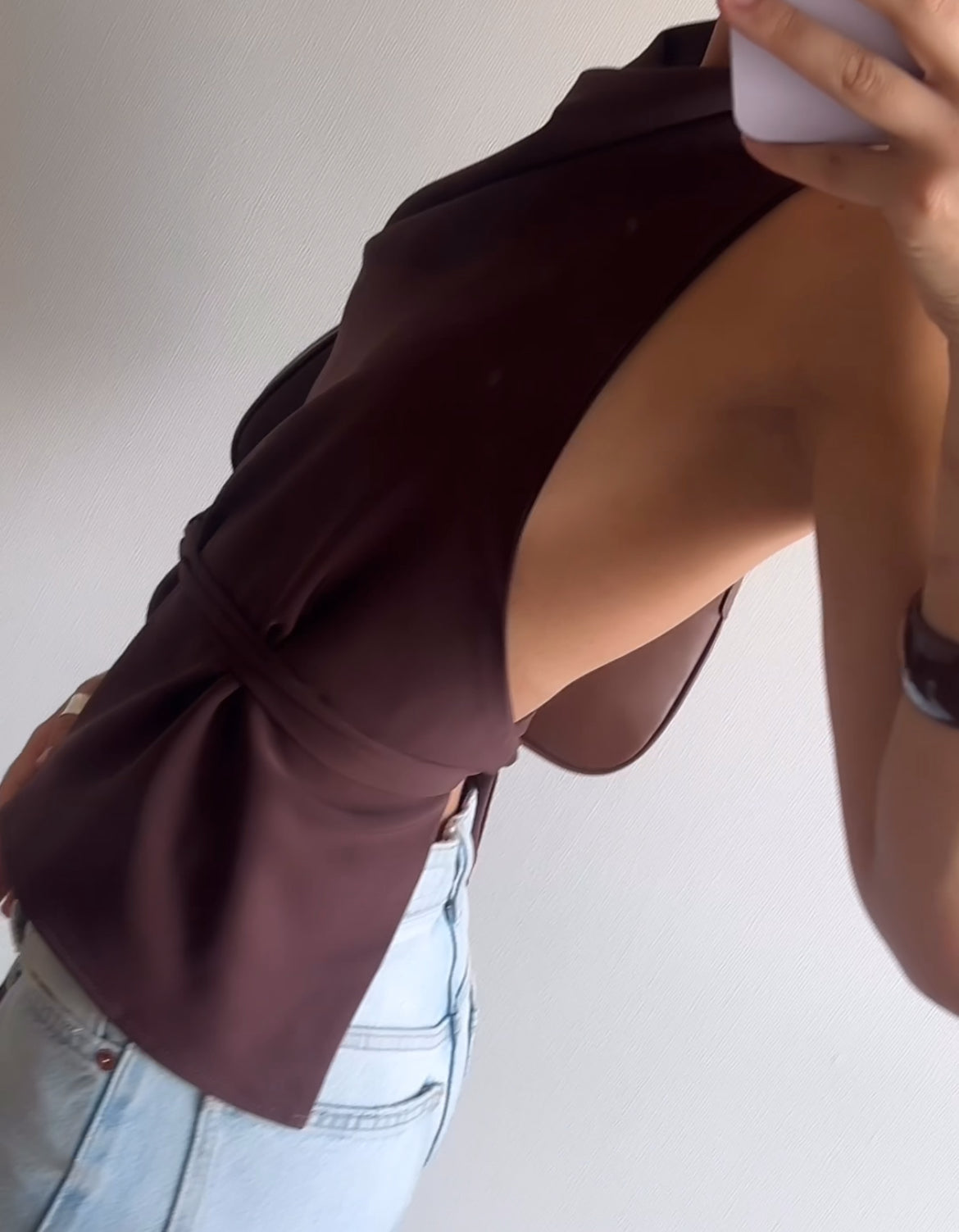 BLUSA MILAN MARRÓN