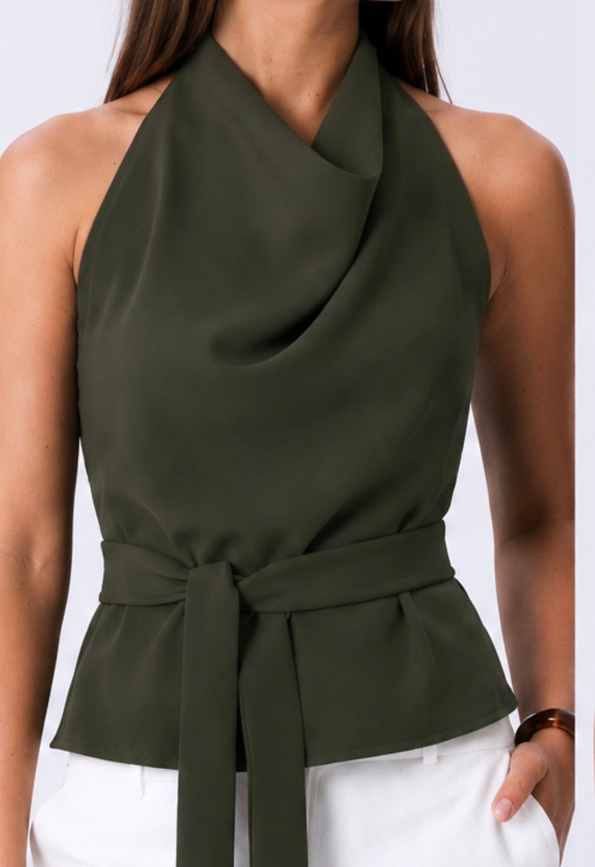 BLUSA MILÁN VERDE OLIVA