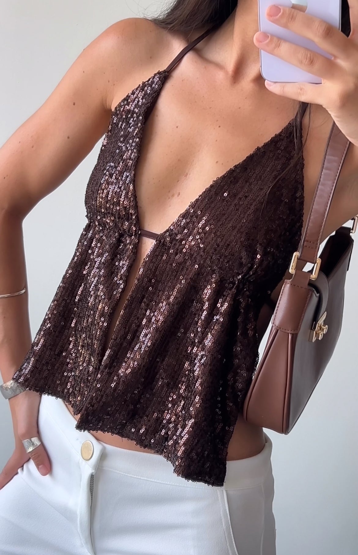 TOP LENTEJUELAS CAFE